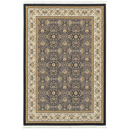Oriental Weavers 2 X 10 Ft. 3 In. Masterpiece Traditional Area Rug, Navy M033B2068305ST